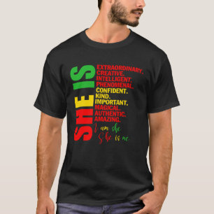 Camiseta Ela é uma mulher africana magia e sem desculpas.