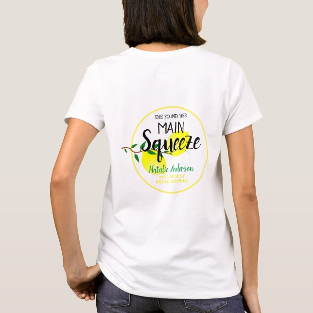 Camiseta Ela Encontrou Seu Amor Lembranças para Chá de Noiv (Verso)