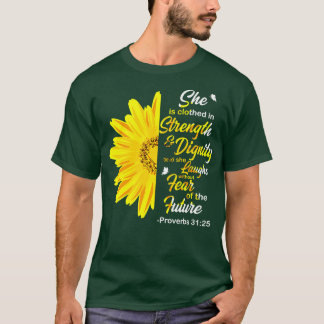 Camiseta Ela Está Vestida Em Forte Presente De Bíblia