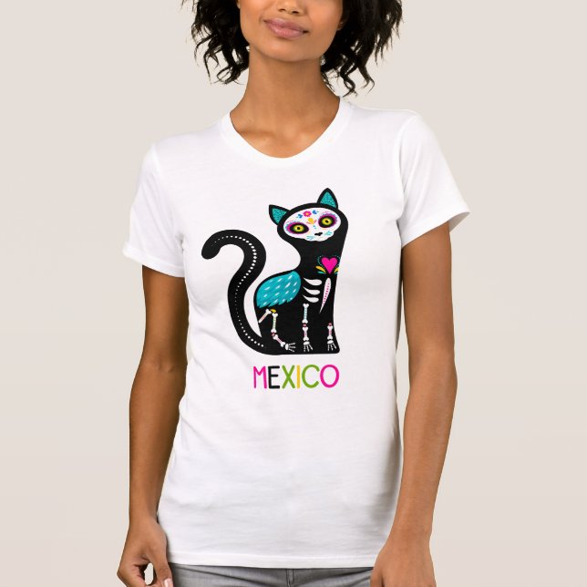 Camiseta Ela Hulk Mexico Sugar Skull Cat (Frente)