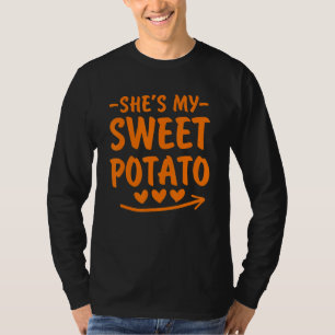 Camiseta Ela Lhe Minha Batata Doce Eu Lembro Casais Graças