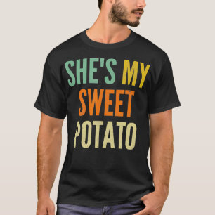 Camiseta Ela Lhe Minha Batata Doce Eu Sou A Família De Ação
