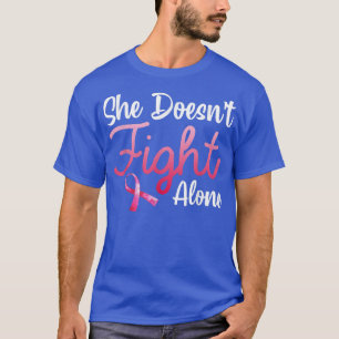 Camiseta Ela não luta sozinha com a consciência do Cancer