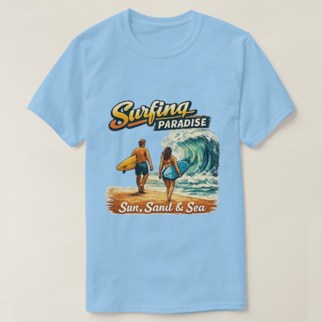 CAMISETA ELA PODE SURFAR O DIA TODO (Frente do Design)
