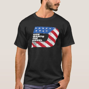 Camiseta Ela Quer A Bandeira Americana Do Tee Mecânico Dies