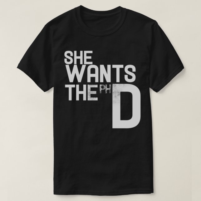 Camiseta Ela quer a feminista engraçada do PHD (Frente do Design)