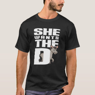 Camiseta Ela quer o Design D Donkey para fazendeiros engra