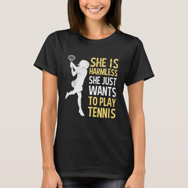 Camiseta Ela Só Quer Tocar Tênis de Clube Tênis Tênis (Frente)