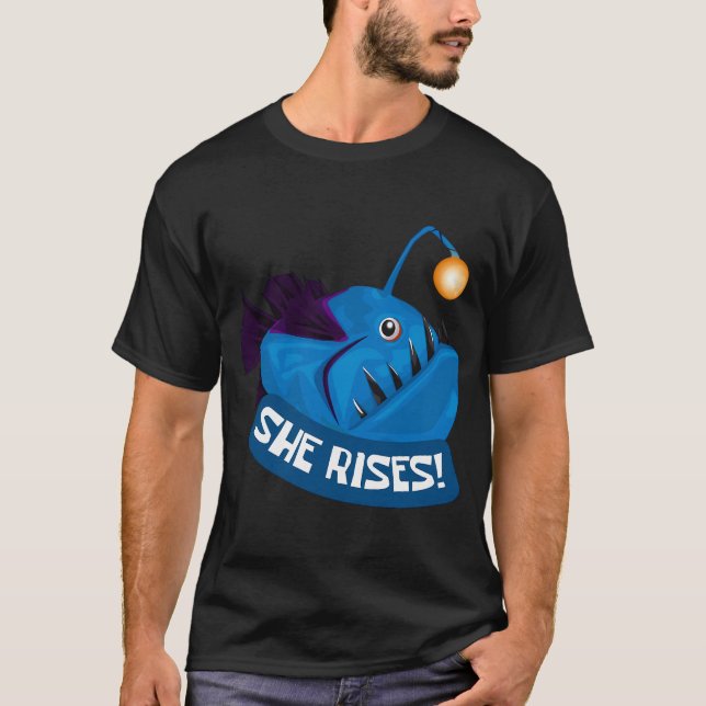 Camiseta Ela surge Peixe-Anzol (Frente)