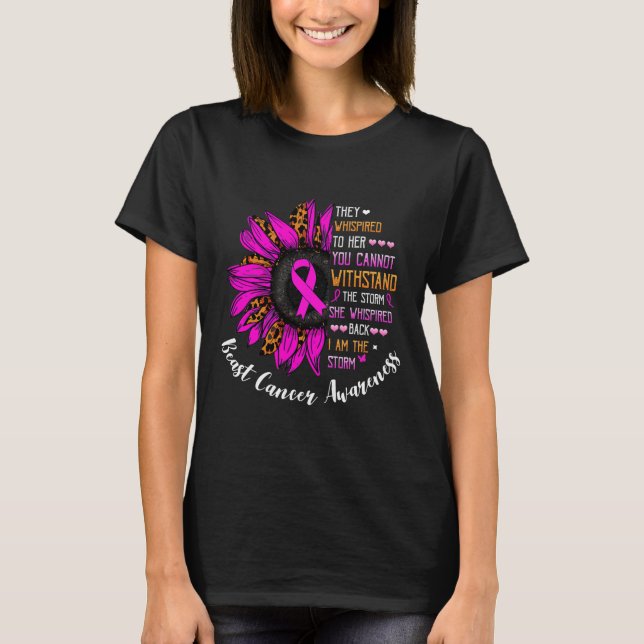 Camiseta Ela Sussurrou Eu Sou O cancer De Tempestade (Frente)