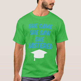 Camiseta Ela Veio Ela Viu Ela Dominou Educação Bacharel r