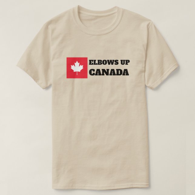 Camiseta Elbows Up Canadá (Frente do Design)