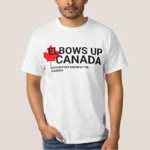 Camiseta Elbows Up Canada! Nunca Confunda Bondade