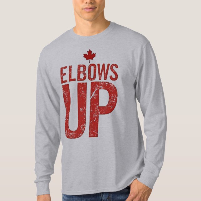 Camiseta Elbows Up - Seja forte para o Canadá (Frente)