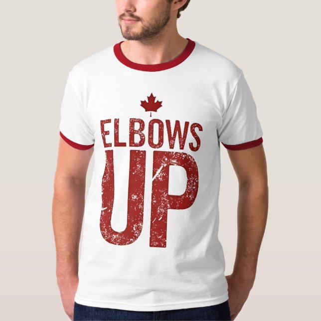 Camiseta Elbows Up - Seja forte para o Canadá (Frente)
