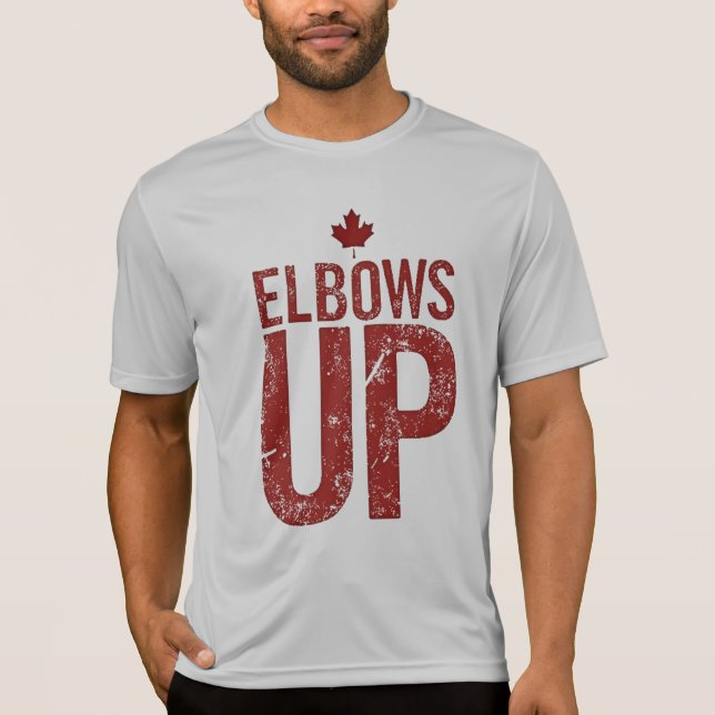 Camiseta Elbows Up - Seja forte para o Canadá (Frente)
