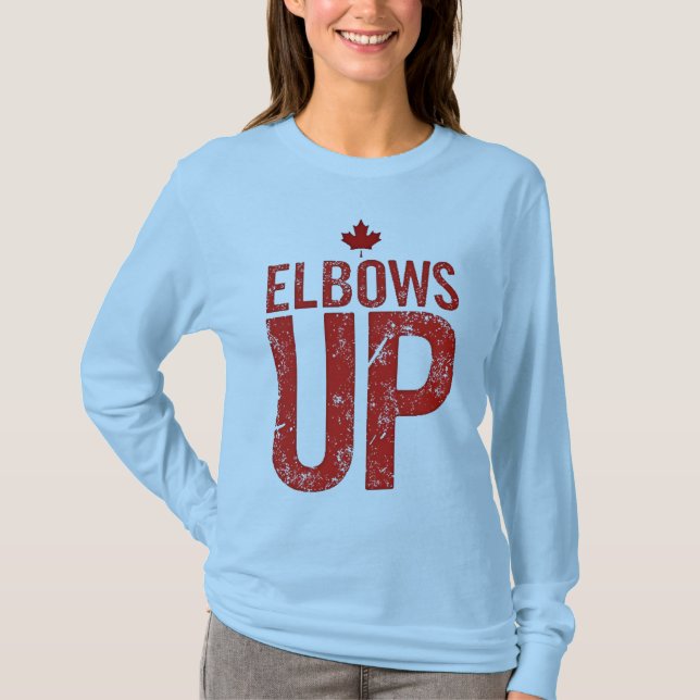 Camiseta Elbows Up - Seja forte para o Canadá (Frente)