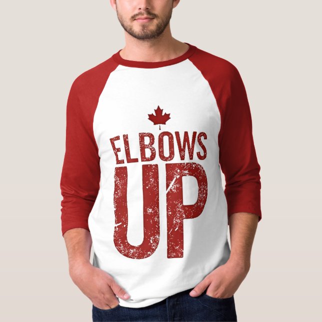 Camiseta Elbows Up - Seja forte para o Canadá (Frente)