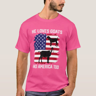 Camiseta ele ama cabras núbias e américa também
