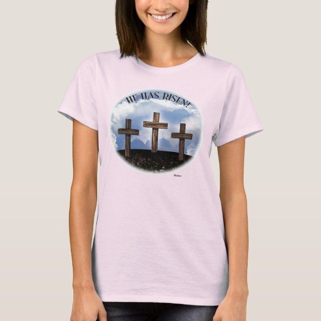 Camiseta Ele Aumentou 3 Cruzes Enroscadas (Frente)