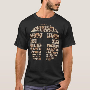 Camiseta Ele Aumentou A Páscoa Cruzada De Leopardo 