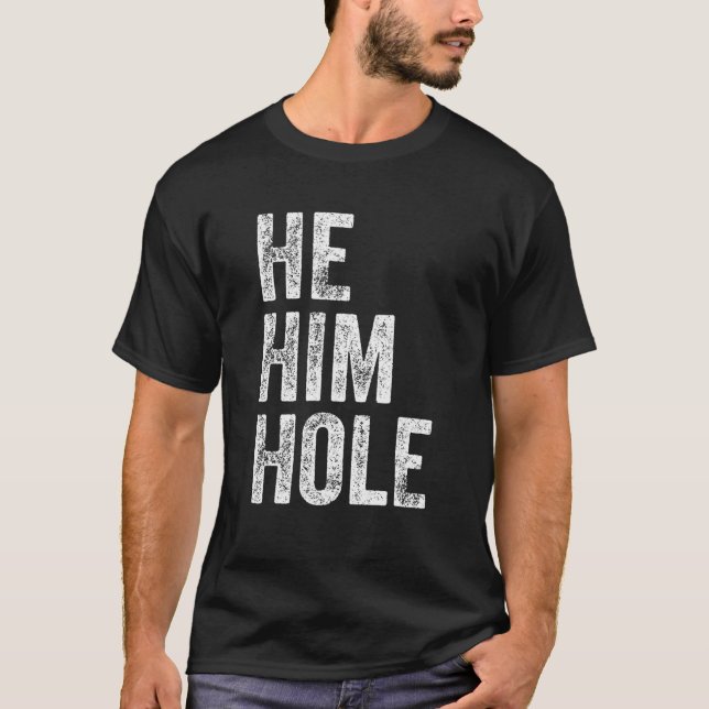 Camiseta Ele Buraco Oferece Orgulho LGBT Pela Gay (Frente)