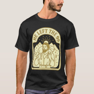 Camiseta Ele Deixou Os 99 Cristãos Jesus Carregando Os Perd