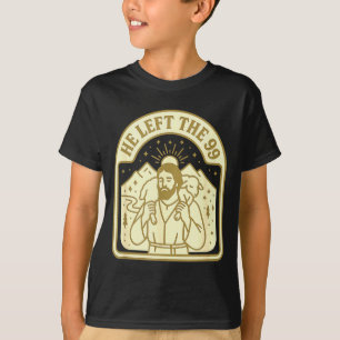 Camiseta Ele Deixou Os 99 Cristãos Jesus Carregando Os Perd