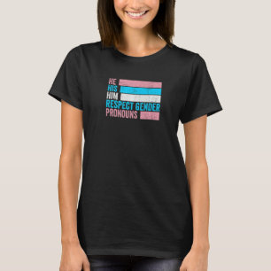 Camiseta Ele Dele Ele Respeito Pronomes de Gênero Orgulho T