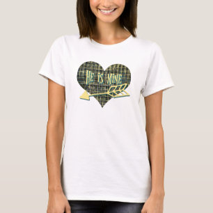 Camiseta Ele é a minha grade amarela, forma cardíaca mode