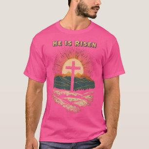 Camiseta Ele É A Ressurreição De Páscoas Risen Jesus Christ