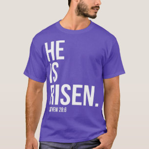 Camiseta Ele É Artesanato De Bíblia Risen Verse Christian