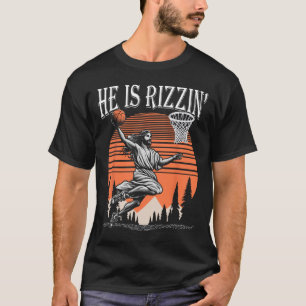 Camiseta Ele É Engraçado Rizzin Jesus Desenho Páscoa Cristã