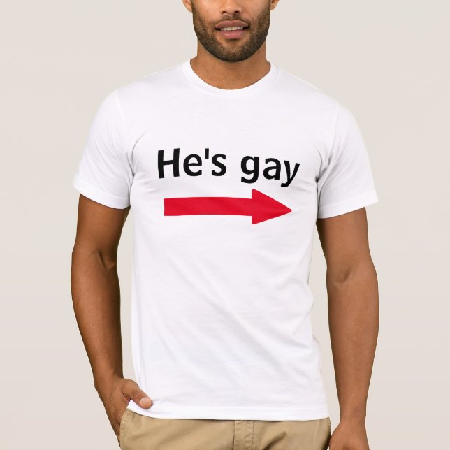 Camiseta Ele é gay (Frente)