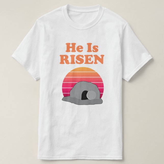 Camiseta Ele É Mensagem De Páscoa Risen (Frente do Design)