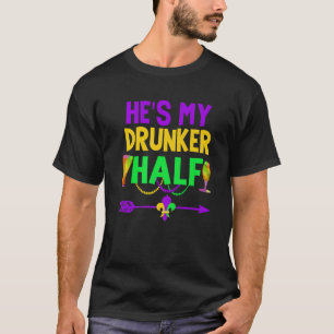 Camiseta Ele é meu Bebendo de Meia Casal Bêbado Corresponde