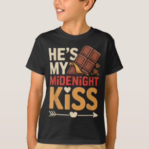 Camiseta Ele é Meu Beijo da Meia-Noite Feliz Ano Novo Casal