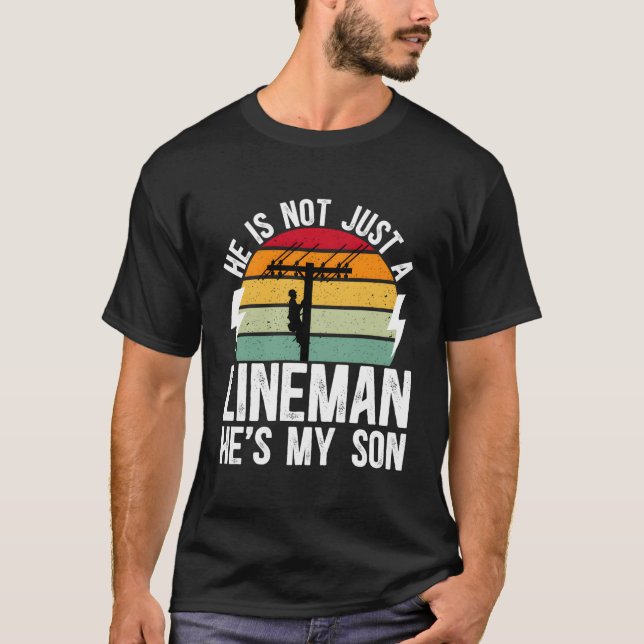 Camiseta Ele É Meu Filho Lineman Mãe De Lineman Mama Line M (Frente)