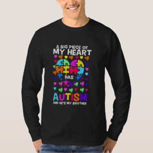 Camiseta Ele É Meu Irmão Autismo Consciência Autismo Autism