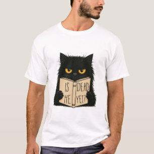 Camiseta Ele É Morto Ainda Sarcástico Gato Engraçado?