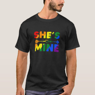 Camiseta Ele é o meu Lésbica Arco-Íris, Orgulho gay Mês