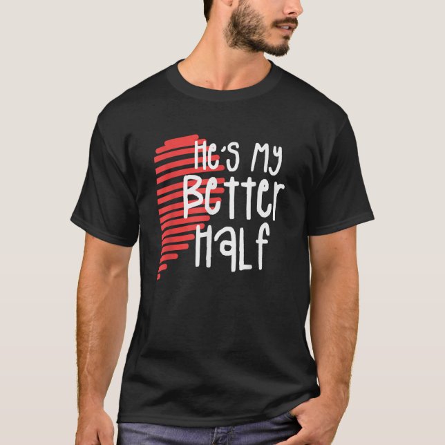 Camiseta Ele é o meu melhor Coupl de Meia Namorados (Frente)
