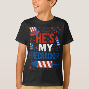 Camiseta Ele é o meu pirata Engraçado Matc 4 de julho
