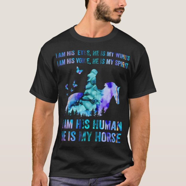 Camiseta Ele É O Meu Presente De Excelente De Cavalo Para A (Frente)