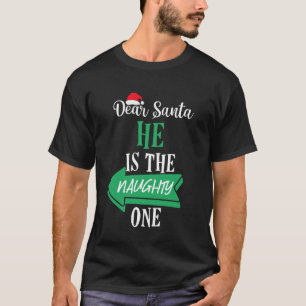 Camiseta Ele é O Travesso Um Natal Casal Combinando Co