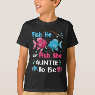 Camiseta Ele é Peixe ou Ela é Peixe Revelação de Gênero Fam
