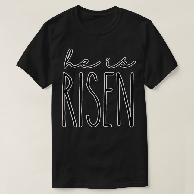 Camiseta Ele É Religioso Na Cesta De Páscoas Risen 1 (Frente do Design)