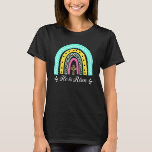 Camiseta Ele É Risado Páscoa Cristã Para Mulheres Homens Fe
