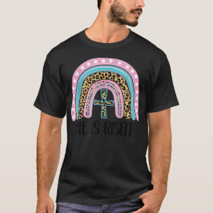Camiseta Ele é Risen Bíblia Páscoa de ressurreição Jesus Ra