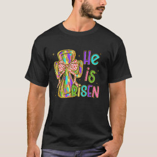 Camiseta Ele É Risen Bunny Jesus Christian Coquette Arco Ha